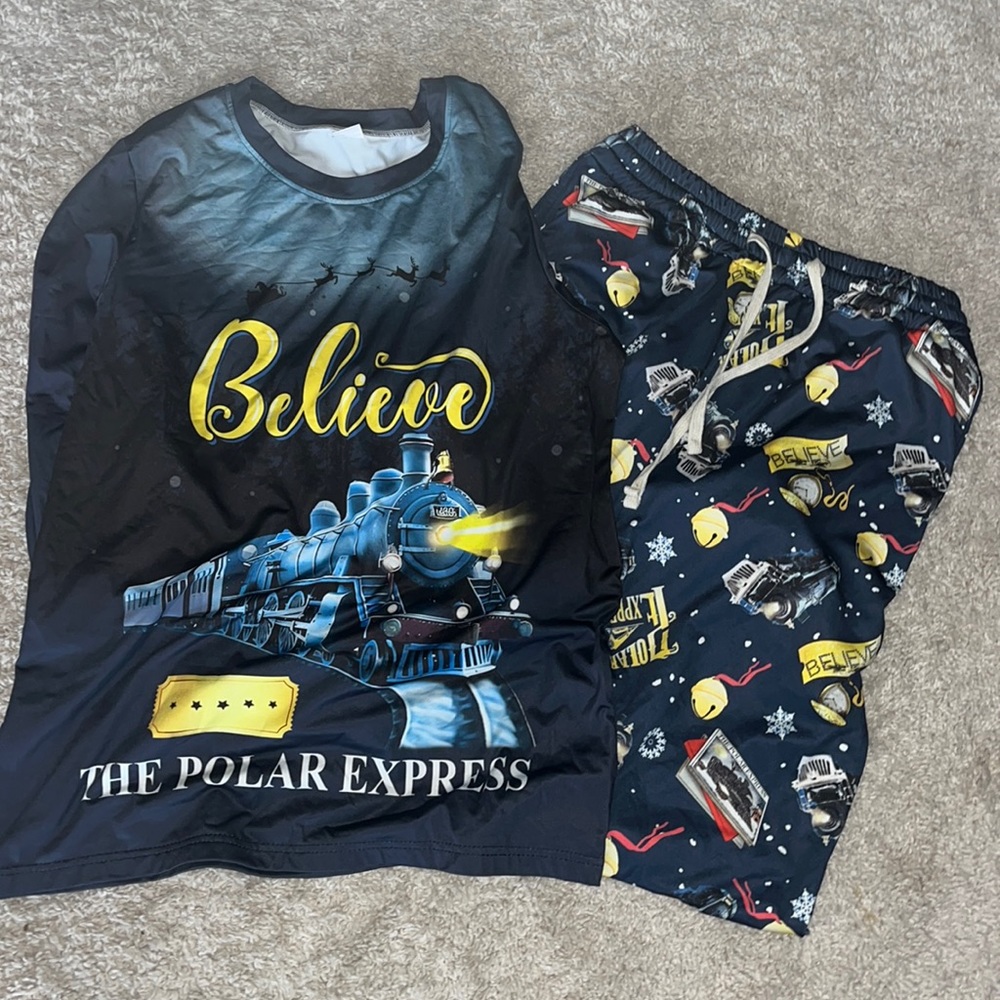 Men's Polar express pajama set 🌟